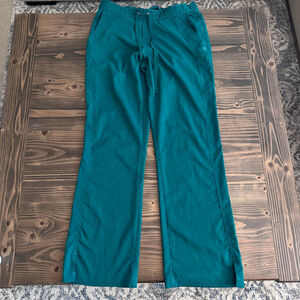 Women's Healing Hands Teal Straight Leg Scrub Pants S